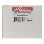 Image du produit : Boîte de 100 clous inox pour fixation bandeau couleur Marron Nicoll | CI65M