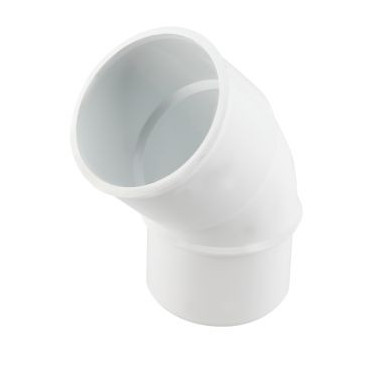 Coude pour tube de descente cylindrique Ø 50 diamètre Ø 50mm couleur Blanc Nicoll | CJ4GTB