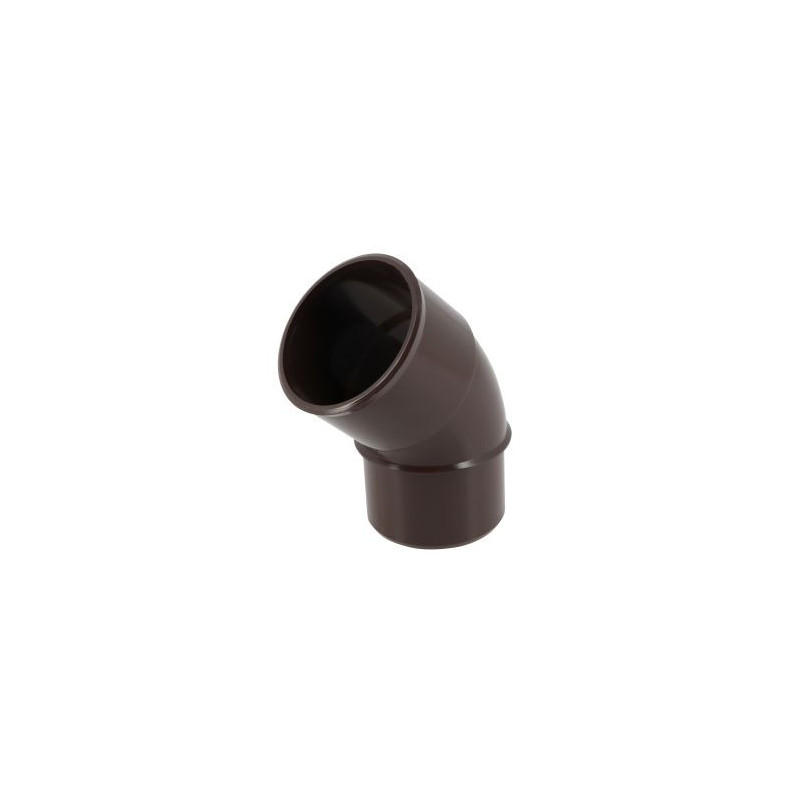 Coude pour tube de descente cylindrique Ø 50 diamètre Ø 50mm couleur Marron Nicoll | CJ4GTM