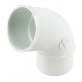 Coude pour tube de descente cylindrique Ø 50 diamètre Ø 50mm couleur Blanc Nicoll | CJ6GTB