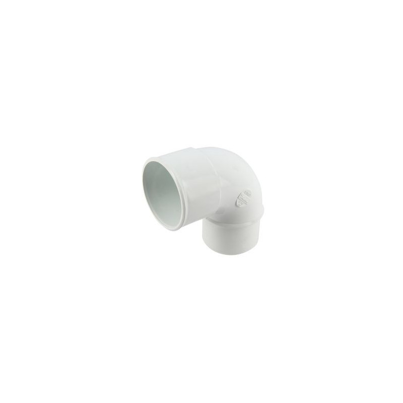 Coude pour tube de descente cylindrique Ø 50 diamètre Ø 50mm couleur Blanc Nicoll | CJ8GTB