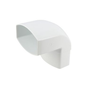 Coude pour tube de descente ovoïde 90x56 diamètre Ø 90mm x 56mm couleur Blanc Nicoll | CN8GTB