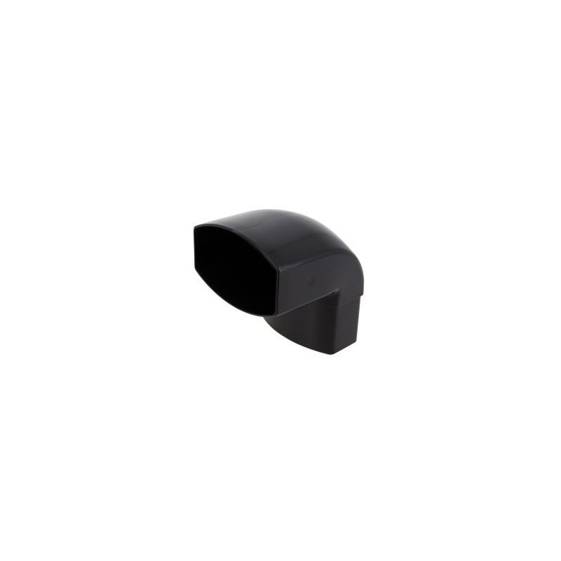 Coude pour tube de descente ovoïde 90x56 diamètre Ø 90mm x 56mm couleur Noir Nicoll | CN8GTN