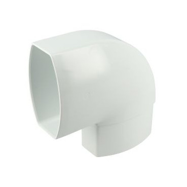 Coude de changement d'orientation pour tube de descente ovoïde 90x56 diamètre Ø 90mm x 56mm couleur Blanc Nicoll | CN9GTB