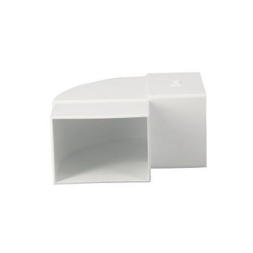 Coude de changement d'orientation pour tube de descente rectangulaire diamètre Ø 73mm x 100mm couleur Blanc Nicoll | CQ9GTB