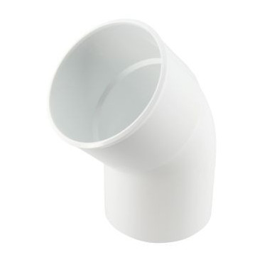 Coude pour tube de descente cylindrique Ø 80 diamètre Ø 80mm couleur Blanc Nicoll | CR4GTB