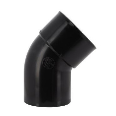 Coude pour tube de descente cylindrique Ø 80 diamètre Ø 80mm couleur Noir Nicoll | CR4GTN