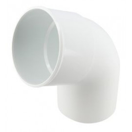 Coude pour tube de descente cylindrique Ø 80 diamètre Ø 80mm couleur Blanc Nicoll | CR6GTB