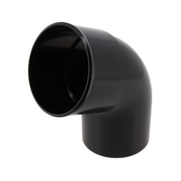 Coude pour tube de descente cylindrique Ø 80 diamètre Ø 80mm couleur Noir Nicoll | CR6GTN