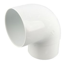 Coude pour tube de descente cylindrique esthétique Ø 80 diamètre Ø 80mm couleur Blanc Nicoll | CR8GT1B