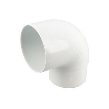 Coude pour tube de descente cylindrique esthétique Ø 80 diamètre Ø 80mm couleur Blanc Nicoll | CR8GT1B