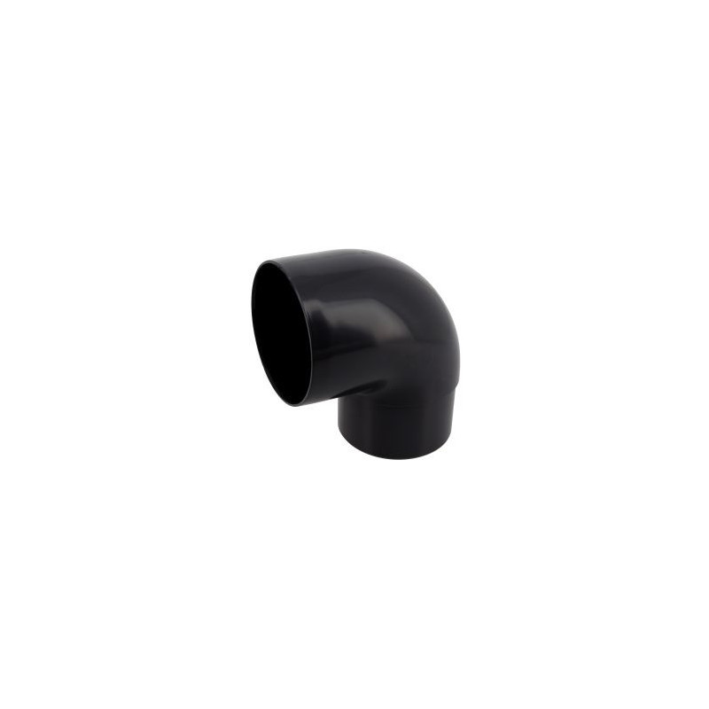 Coude pour tube de descente cylindrique esthétique Ø 80 diamètre Ø 80mm couleur Noir Nicoll | CR8GT1N