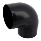 Image du produit : Coude pour tube de descente cylindrique esthétique Ø 80 diamètre Ø 80mm couleur Noir Nicoll | CR8GT1N