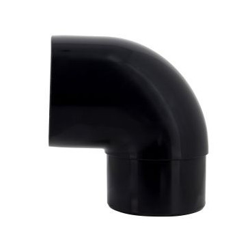 Coude pour tube de descente cylindrique esthétique Ø 80 diamètre Ø 80mm couleur Noir Nicoll | CR8GT1N