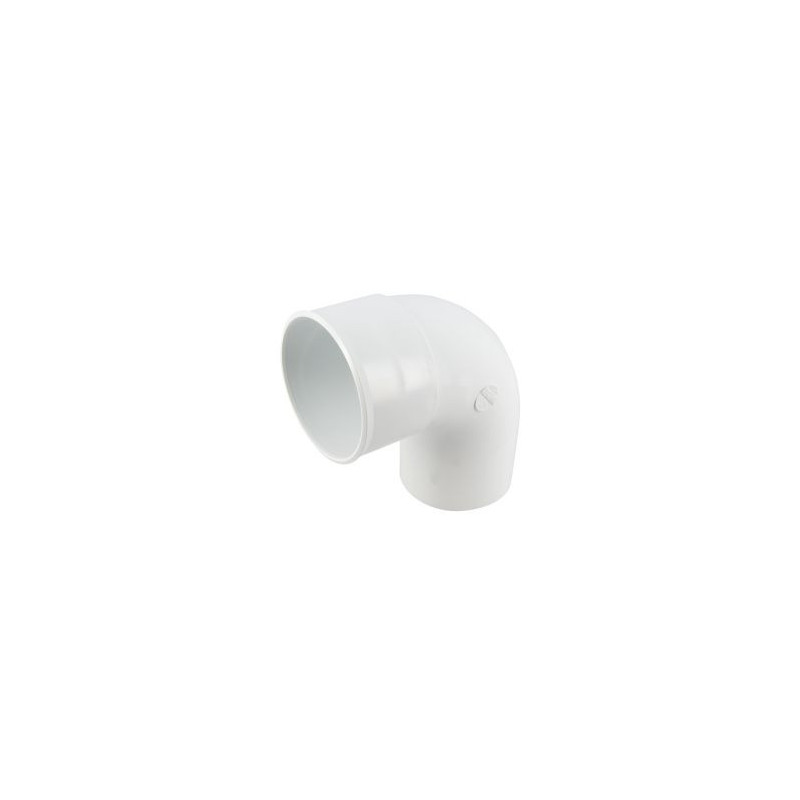 Coude pour tube de descente cylindrique Ø 80 diamètre Ø 80mm couleur Blanc Nicoll | CR8GTB