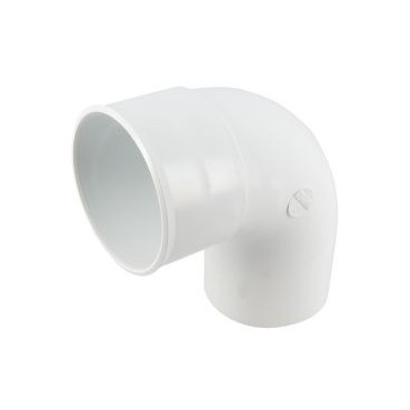 Coude pour tube de descente cylindrique Ø 80 diamètre Ø 80mm couleur Blanc Nicoll | CR8GTB