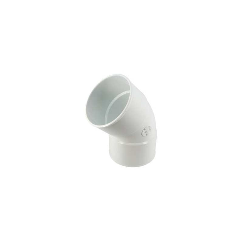 Coude pour tube de descente cylindrique Ø 100 diamètre Ø 100mm couleur Blanc Nicoll | CT44GTB