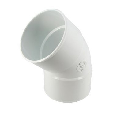 Coude pour tube de descente cylindrique Ø 100 diamètre Ø 100mm couleur Blanc Nicoll | CT44GTB