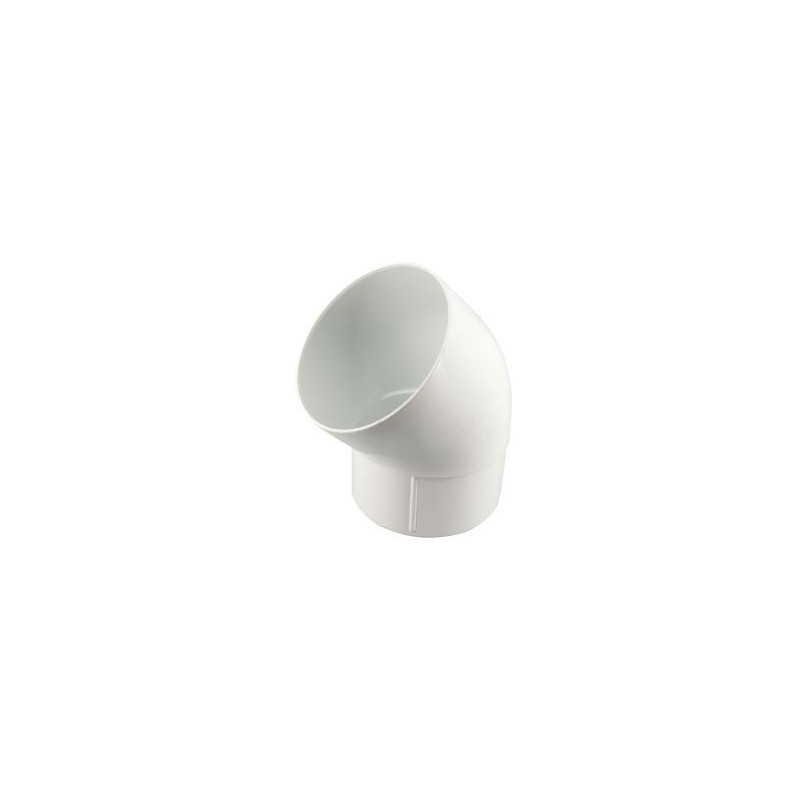 Coude pour tube de descente cylindrique esthétique Ø 100 diamètre Ø 100mm couleur Blanc Nicoll | CT4GT1B