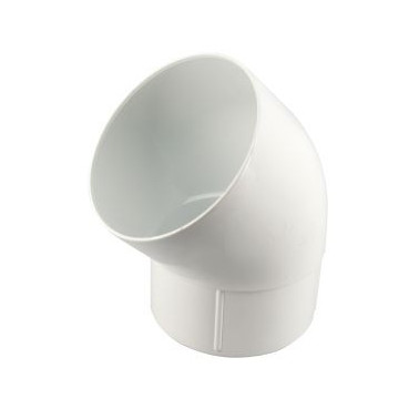 Coude pour tube de descente cylindrique esthétique Ø 100 diamètre Ø 100mm couleur Blanc Nicoll | CT4GT1B