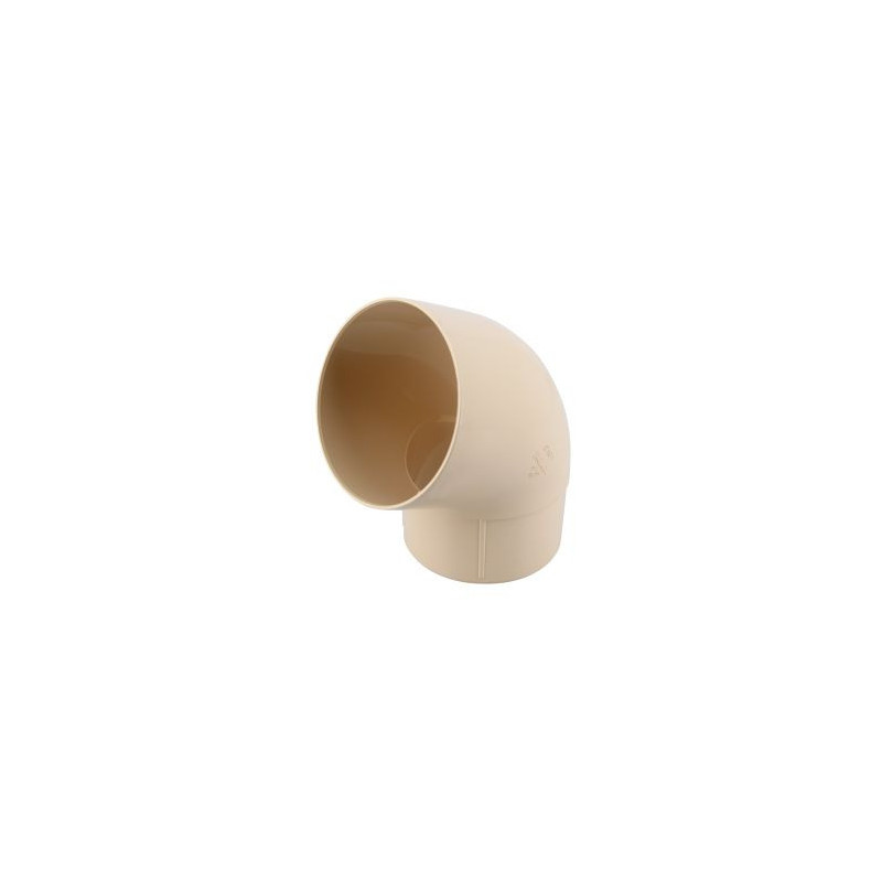 Coude pour tube de descente cylindrique esthétique Ø 100 diamètre Ø 100mm couleur Sable Nicoll | CT6GT1S