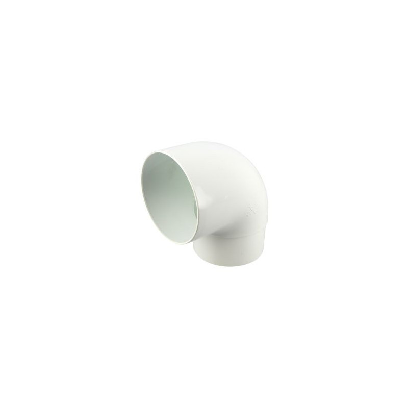 Coude pour tube de descente cylindrique esthétique Ø 100 diamètre Ø 100mm couleur Blanc Nicoll | CT8GT1B