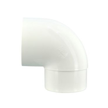 Coude pour tube de descente cylindrique esthétique Ø 100 diamètre Ø 100mm couleur Blanc Nicoll | CT8GT1B