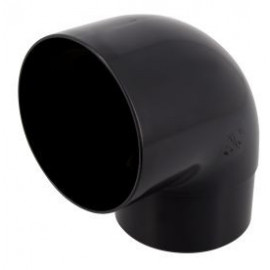 Coude pour tube de descente cylindrique esthétique Ø 100 diamètre Ø 100mm couleur Noir Nicoll | CT8GT1N