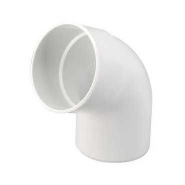 Coude pour tube de descente cylindrique Ø 125 diamètre Ø 125mm couleur Blanc Nicoll | CX6GTB