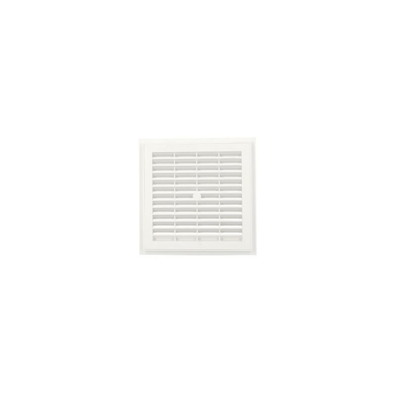 Grille de ventilation à sceller démontable et à fermeture carrée - hauteur 201mm - largeur 201mm couleur Blanc Nicoll | D154