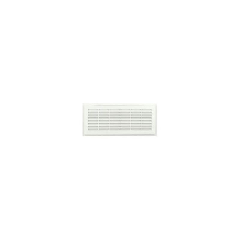 Grille de ventilation à sceller démontable et à fermeture rectangulaire - avec moustiquaire - hauteur 140mm - largeur 319mm couleur Blanc Nicoll | D161