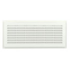 Image du produit : Grille de ventilation à sceller démontable et à fermeture rectangulaire - avec moustiquaire - hauteur 140mm - largeur 319mm couleur Blanc Nicoll | D161