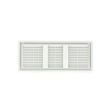 Grille de ventilation à sceller démontable et à fermeture rectangulaire - avec moustiquaire - hauteur 152mm - largeur 358mm couleur Blanc Nicoll | D211