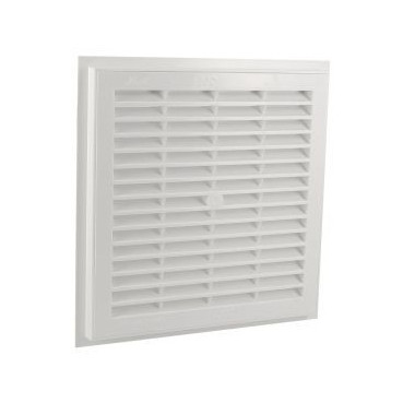 Grille de ventilation à sceller démontable et à fermeture carrée - hauteur 223mm - largeur 223mm couleur Blanc Nicoll | D214