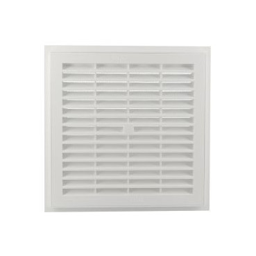 Grille de ventilation à sceller démontable et à fermeture carrée - hauteur 223mm - largeur 223mm couleur Blanc Nicoll | D214