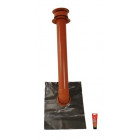 Image du produit : Extracteur statique avec collerette d'étanchéité diamètre Ø 100mm - largeur 400mm - longueur 500mm couleur Rouge Terracotta Nicoll | EXTARTCT