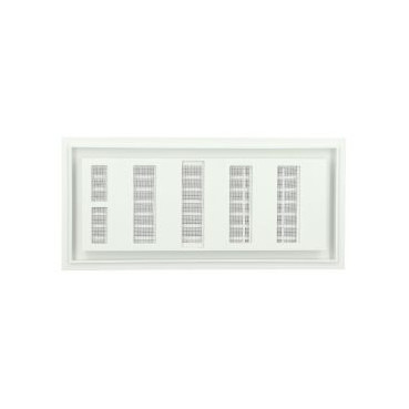 Grille de ventilation à sceller démontable et à fermeture rectangulaire - avec moustiquaire - hauteur 129mm - largeur 274mm couleur Blanc Nicoll | F111