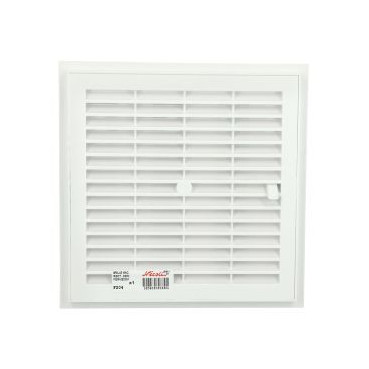 Grille de ventilation à sceller démontable et à fermeture carrée - hauteur 223mm - largeur 223mm couleur Blanc Nicoll | F204