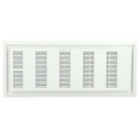 Image du produit : Grille de ventilation à sceller démontable et à fermeture rectangulaire - avec moustiquaire - hauteur 152mm - largeur 358mm couleur Blanc Nicoll | F211