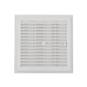 Grille de ventilation à sceller démontable et à fermeture carrée - hauteur 223mm - largeur 223mm couleur Blanc Nicoll | F214