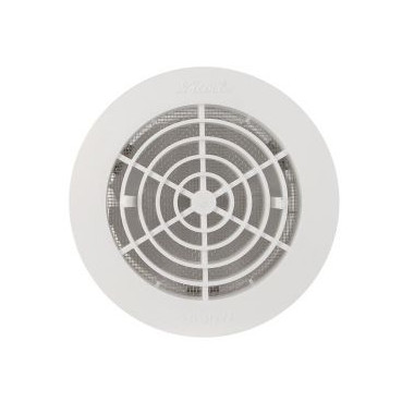 Grille de ventilation intérieure avec moustiquaire diamètre Ø 144mm x 110mm x 140mm couleur Blanc Nicoll | FATM125