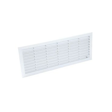 Grille de ventilation à visser ou à coller classique à fermeture rectangulaire - hauteur 132mm - largeur 338mm couleur Blanc Nicoll | FB211