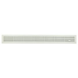 Nicoll, Grille de ventilation à visser ou à coller classique à fermeture  rectangulaire - hauteur 60mm - largeur 515mm couleur Blanc FB512