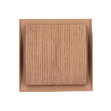 Grille de ventilation à fermeture Neolia diamètre Ø 125mm - largeur 180mm - longueur 180mm couleur Marron chène liège Nicoll | FDT125CL