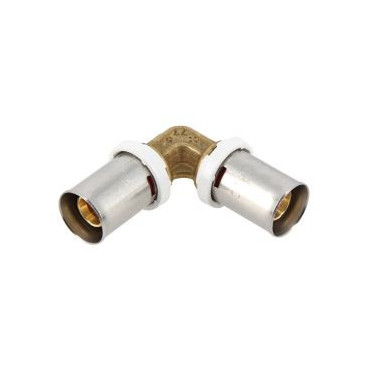 Coude multicouche à sertir à 90° Laiton diamètre Ø 16mm x 16mm Nicoll | FLC16