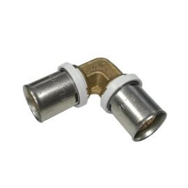 Coude multicouche à sertir à 90° Laiton diamètre Ø 20mm x 20mm Nicoll | FLC20