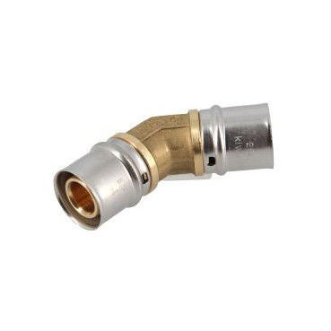 Coude multicouche à sertir à 45° diamètre Ø 26mm x 26mm Nicoll | FLC426