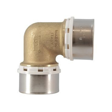 Coude multicouche à sertir à 90° Laiton diamètre Ø 63mm x 63mm Nicoll | FLC63