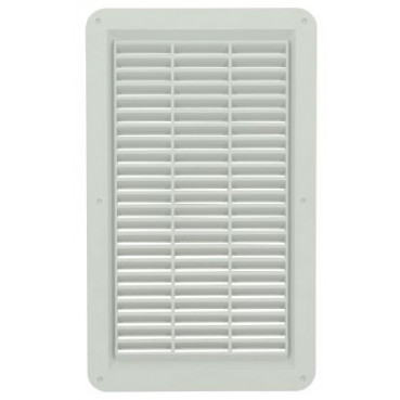 Grille de ventilation spécial façade à visser ou à coller applique - hauteur 277mm - largeur 166mm couleur Blanc Nicoll | GAPV