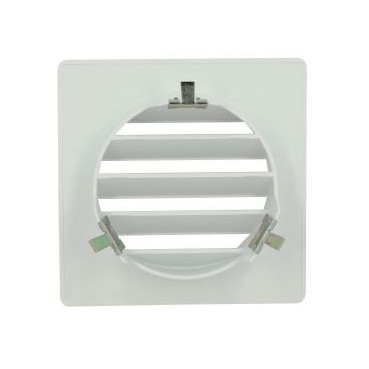 Grille de ventilation spécial façade pour tubes PVC diamètre Ø 100mm - hauteur 124mm - largeur 124mm couleur Blanc Nicoll | GET10B